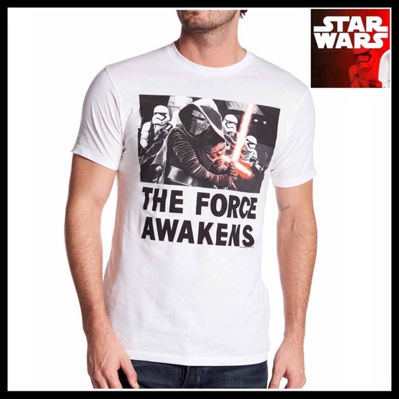 STAR WARS 100% WHITE COTTON SHORT SLEEVE TEE T-SHIRT GRAPHIC KNIT TOP A2C - Picture 1 of 6